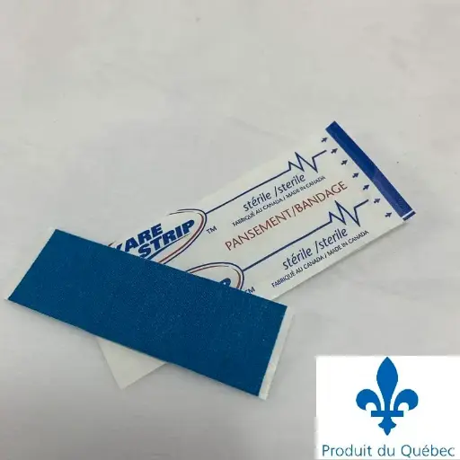 Pansements adhésifs BLEUS détectables 7/8"x3" en tissus
