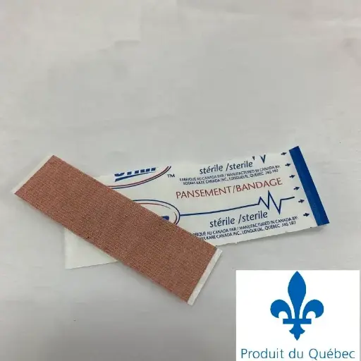 Pansements adhésifs stériles 7/8"x3" en tissus robuste