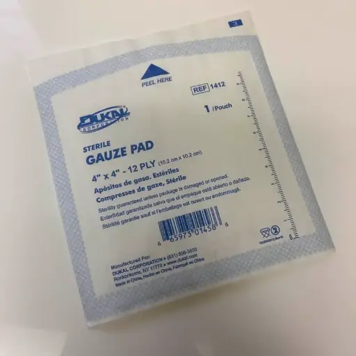 Compresses de gaze stériles (4x4po)