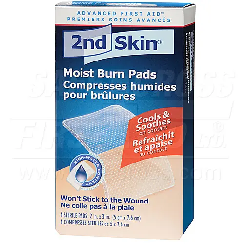[1110563604] Tampons anti-brûlures humides, moyen, 5,1 x 7,6 cm, 4/boîte